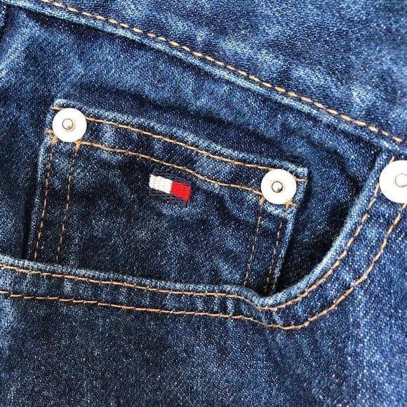 Tommy Hilfiger Vintage Women's Straight Blue Dark Denim Jean size 12 - Picture 9 of 12